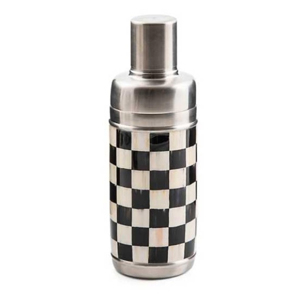 USED ONCE Mackenzie Childs Courtly Check Cocktail Shaker